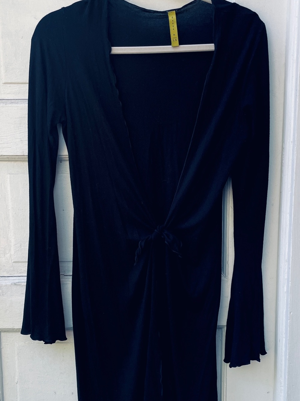 by donna.m Black Yoga Dance Tie Front Cover Up S/M